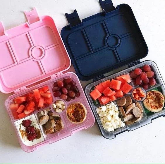 AOHEA 6 Compartments Portable Bento Box Plastic Container Leakproof Microwave Christmas Gift Kids Lunch Box