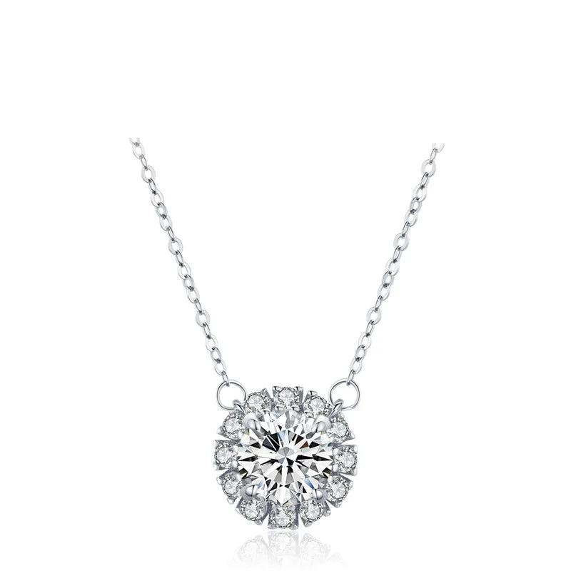 Hot Selling Fine Jewelry 925 Sterling Silver Necklaces Exquisite Temperament Cubic Zirconia Necklace Jewelry for Women