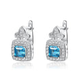 Daidan Earrings Silver Luxury Earrings Women Fine Jewelry Zircon Clip on Earrings