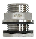 Double 1/2" NPT Female and 3/4" GHT (Garden Hose Threaded) Male Bulkhead Tube Connector Forged Reducing for Water Tank
