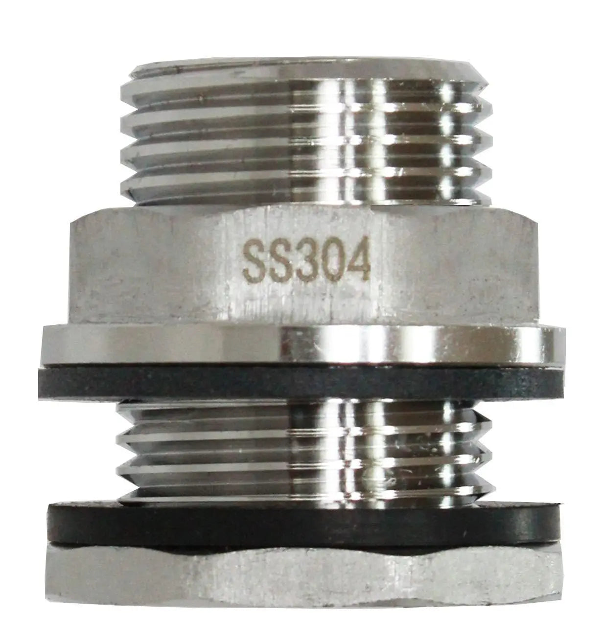 Double 1/2" NPT Female and 3/4" GHT (Garden Hose Threaded) Male Bulkhead Tube Connector Forged Reducing for Water Tank