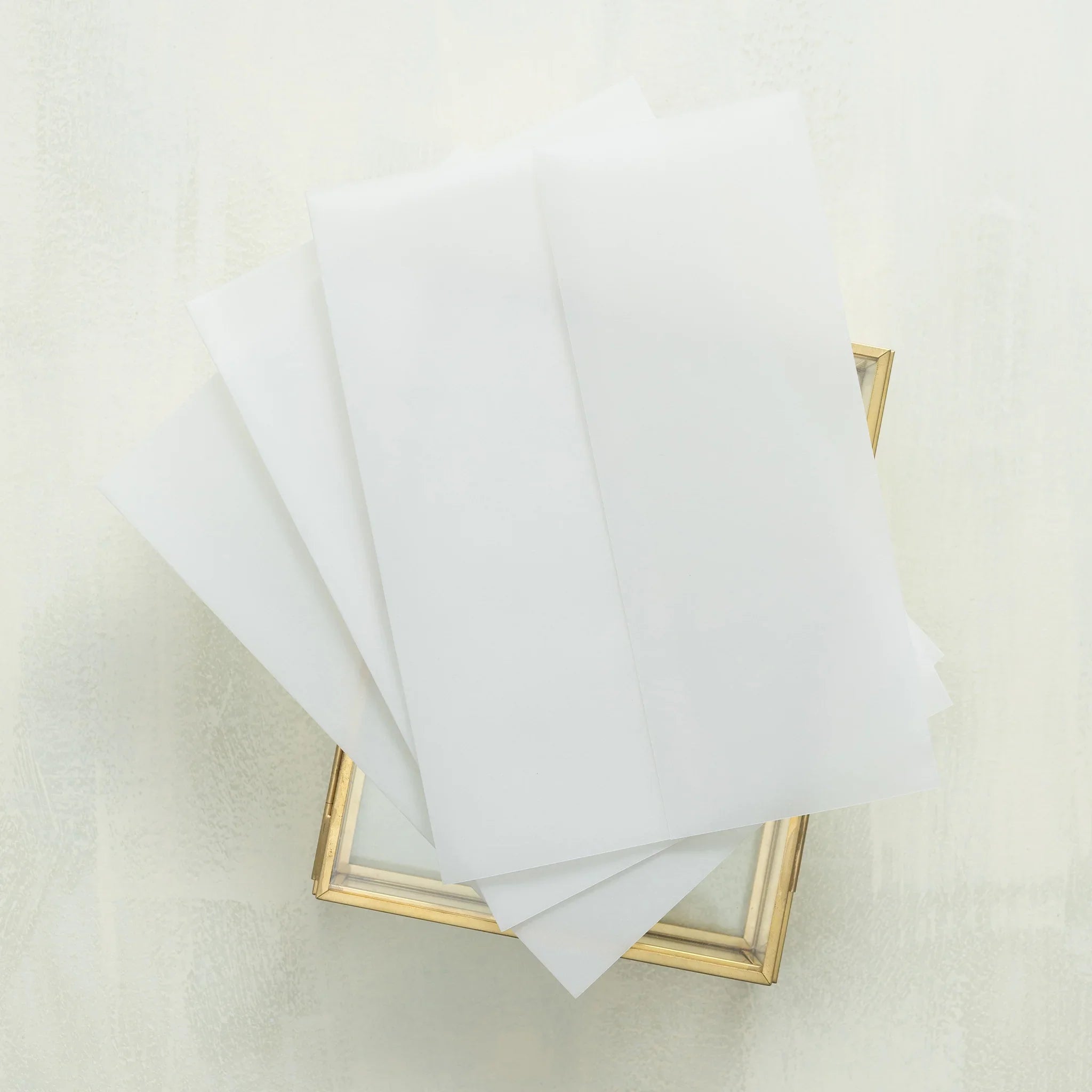 IN Stock Blank 150GSM Pre Folded Transparent Vellum Wraps Jackets for 5x7 Invitations Wedding Birthday