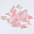 Hongzhuo All Kinds of Quartz Crystal Rose Quartz Moon Shaped Healing Chakra Stone Crafts