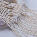 Natural White 3-3.5mm Potato Shape Freshwater Pearl Loose Strand for Jewelry Making