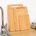 Totally Bamboo 3 Piece Bamboo Cutting Board Set Set of 3 Blank Cutting Board Travel Rectangle Bamboo Chopping Cutting Board
