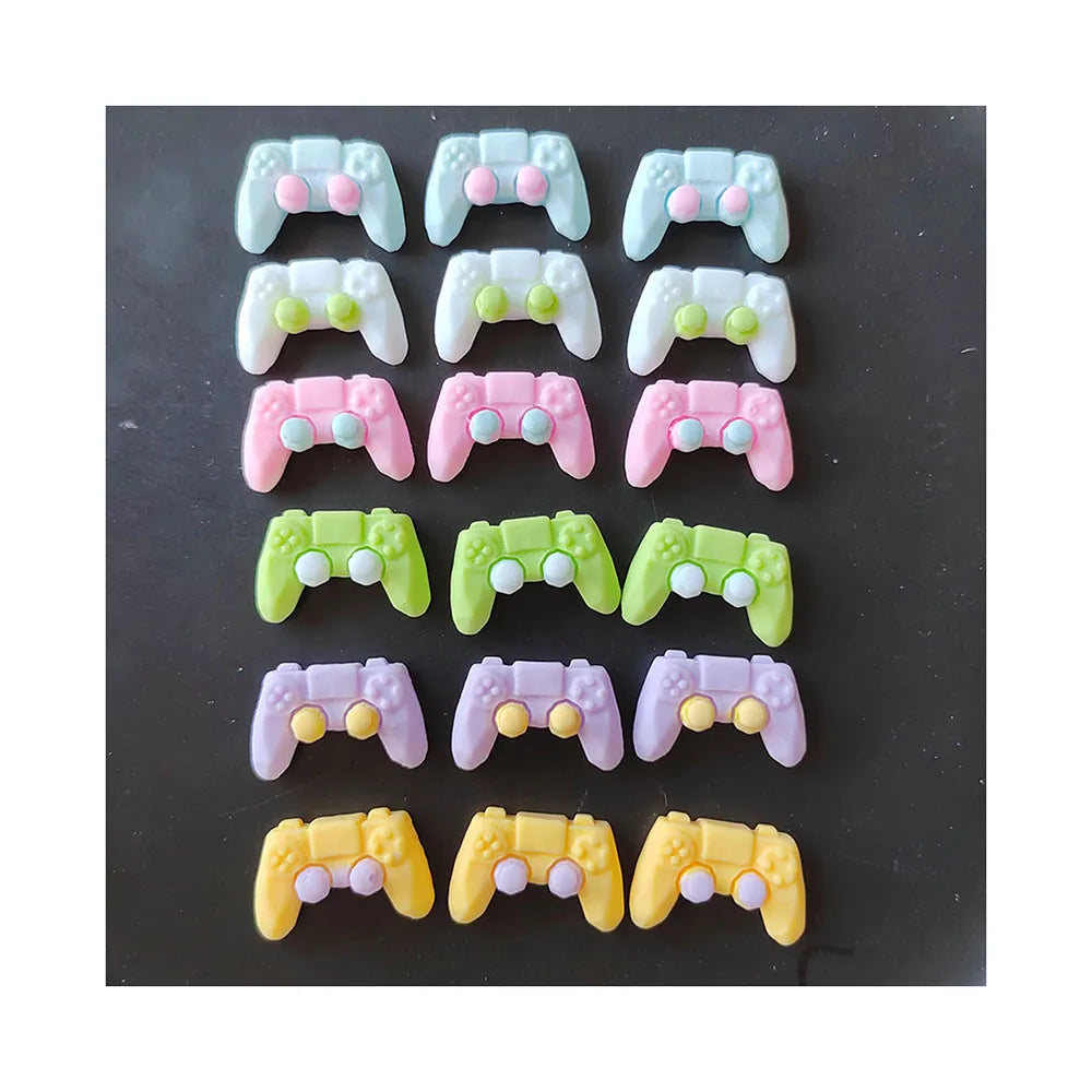 100Pcs/Lot Pastel Video Game Controller Flatback Resin Cabochons Charms for Craft DIY Phone Case Scrapbooking Decoration