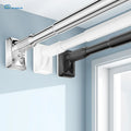 Black Adjustable Curtain Rod Corner Shower Curtain Rod Tension Modern Window Curtain Rods Set