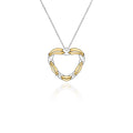 Daochong Custom 2023 New Fine Jewelry Dainty 925 Sterling Silver 18k Gold Plated Heart Necklace for Women