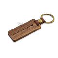 Top Quality Natural Blank Metal Handmade Metal Keychain Maker Blank Solid Walnut Wood Die Cast Metal Keychain Tags