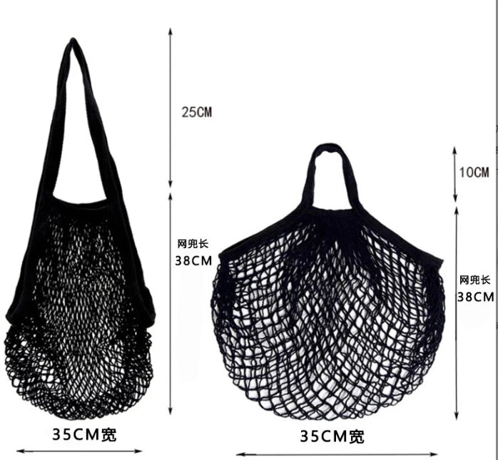 Mini Tote Bags Wholesale Reusable Mesh Bag Eco Friendly Vegetable Fruit Shopping Grocery Tote Cotton Net Market Shopping Bag