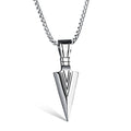 European and American Personality Spearhead Heart Shape Gold Plated Wedding Pendant Street Fashion Hip Hop Style Trendy Necklace