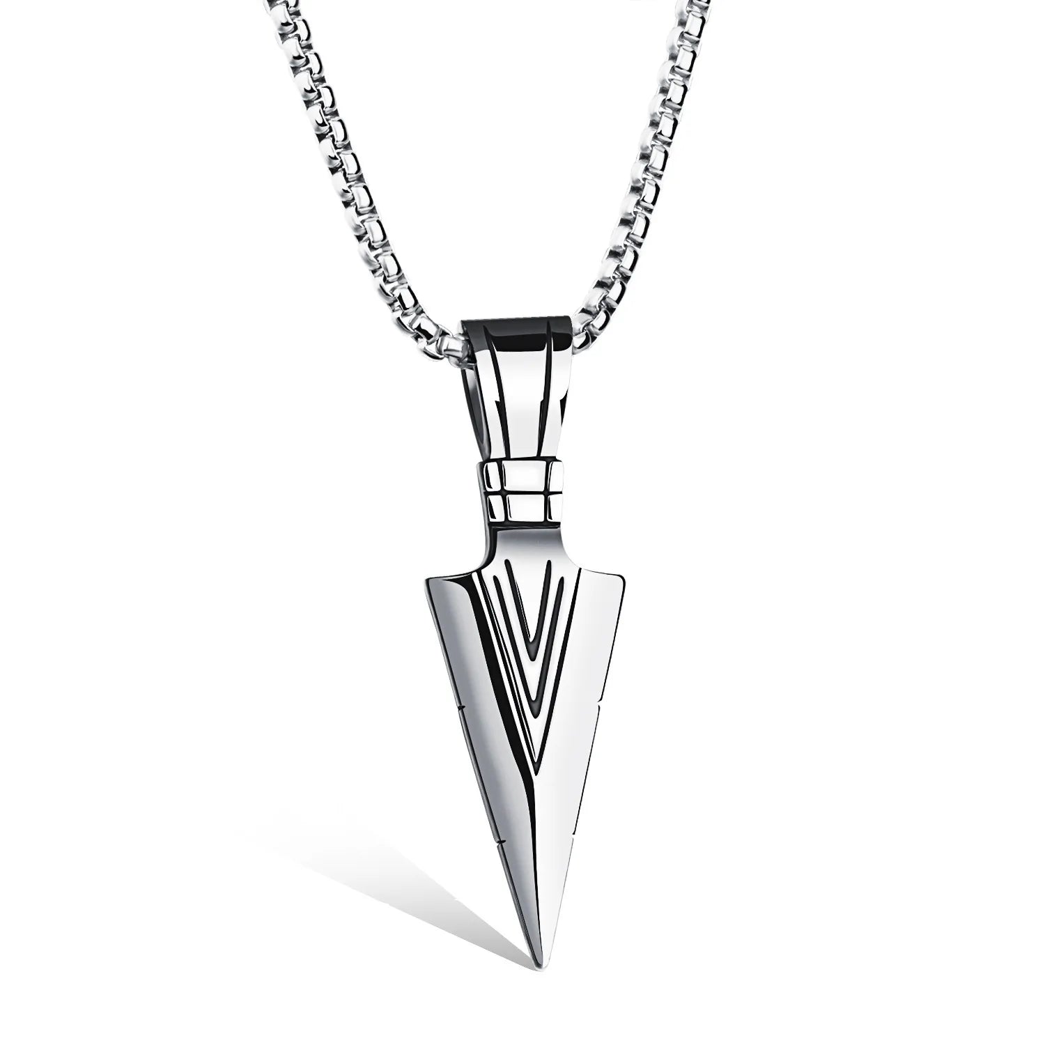 European and American Personality Spearhead Heart Shape Gold Plated Wedding Pendant Street Fashion Hip Hop Style Trendy Necklace