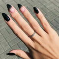24pcs Blue Ballerina Design ABS Material Medium Long Glossy Coffin Static Nails Gradient Red Faux Acrylic Elegant Fake Manicure