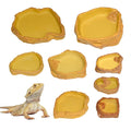 Reptile Water Dish Terrarium Resin Rock Water Bowl Pets Bowls and Feeders Turtle Reptile Food Water Feeding Bowl
