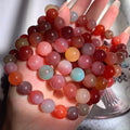 8mm 10mm Exquisite Colorful Candy Agate Yanyuan Agate Gemstone Bracelet for Women Girls