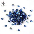 Wholesale in Stock Lt. Sapphire  Crystal Flatback Glue Rhinestone for Dress Decoration