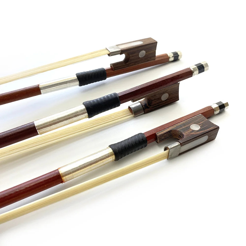 Wholesale 4/4 3/4 1/2 1/4 1/8 1/10  Violin Bow Hair Violin Accessories Brazil Wood Violin Bow for Beginner