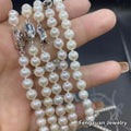 2026 Wholesale Price Natural Freshwater Beads 4A Round White Finished 925 Silver Clasp Necklace Fashion