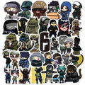 46Pcs Rainbow Six Stickers Shooting Game Label For Boy Table Computer Phone Car Laptop DIY Graffiti Sticker Vinyl