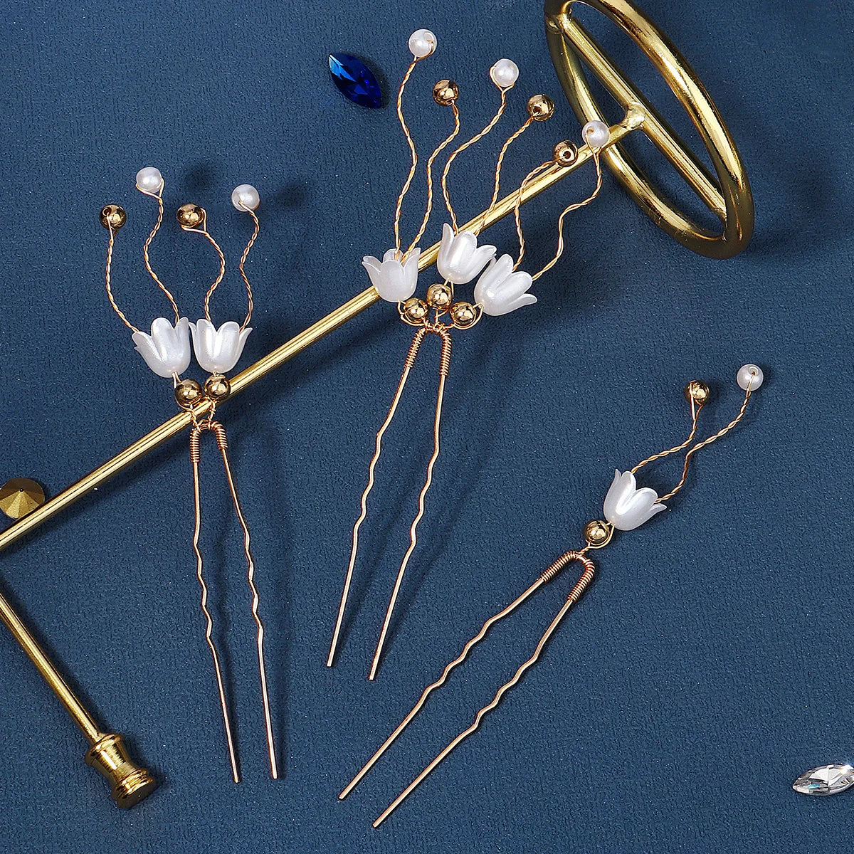 Miallo Wholesale 3Pcs/set Handmade Wedding Hair Accessories Bride Hair Pins Set Pearl Bridal Headpieces