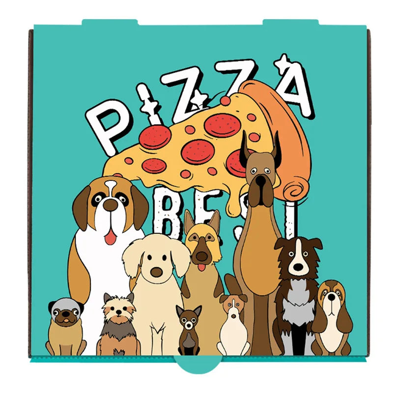 Wholesale Eco-friendly Corrugated Paper Pizza Box with Flip-Open Design UV Coating and Embossing Customizable Logo