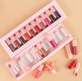 Oem Mini Liquid Lipstick Portable Professional Makeup Full Portable Lipsticks for Lips Make up Tint Lip Gloss Lipstick Set