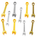 5 Color Spanner Charms Necklace Key Chain Pendant Bracelet Jewelry Making Handmade Crafts Diy Supplies 24*6mm J474