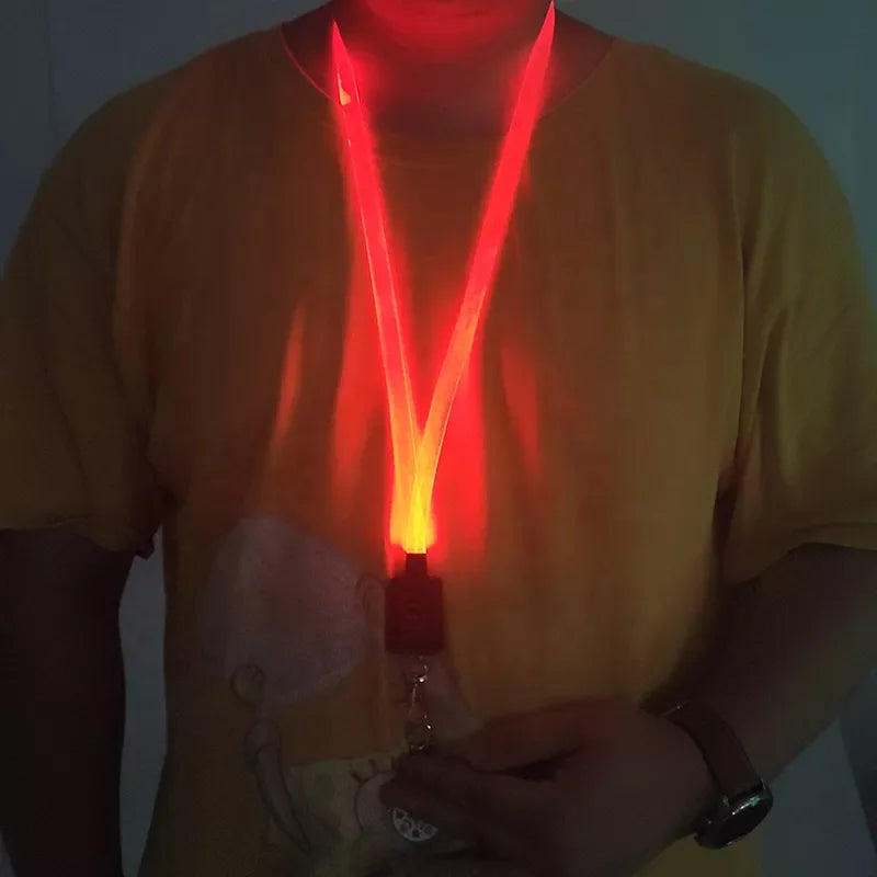 Colorful Hand Wrist Strap Led Id Card Fluorescent Flashlight Lanyard Citylight Event  Led Flashing Lanyard
