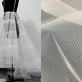 Ivory White Hexagonal Hard Net Crinoline Fabric by the Yard 100% Polyester Petticoat Netting Mesh Fabric