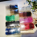 Korean Telephone Wire Hair Ring Candy Jelly Color Plastic 9pcs Per Box Telephone Line Hair Ties for Lady