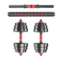 15kg Adjustable Dumbbell Set Free Weights Set with Connector - 4 In1 Weights Dumbbells Set Used As Barbell Kettlebells