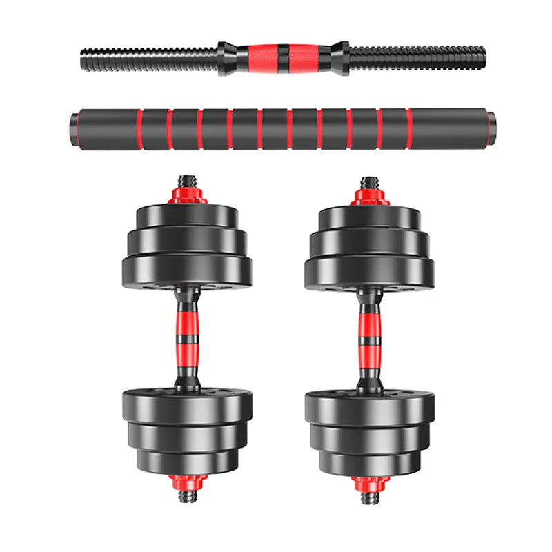 15kg Adjustable Dumbbell Set Free Weights Set with Connector - 4 In1 Weights Dumbbells Set Used As Barbell Kettlebells