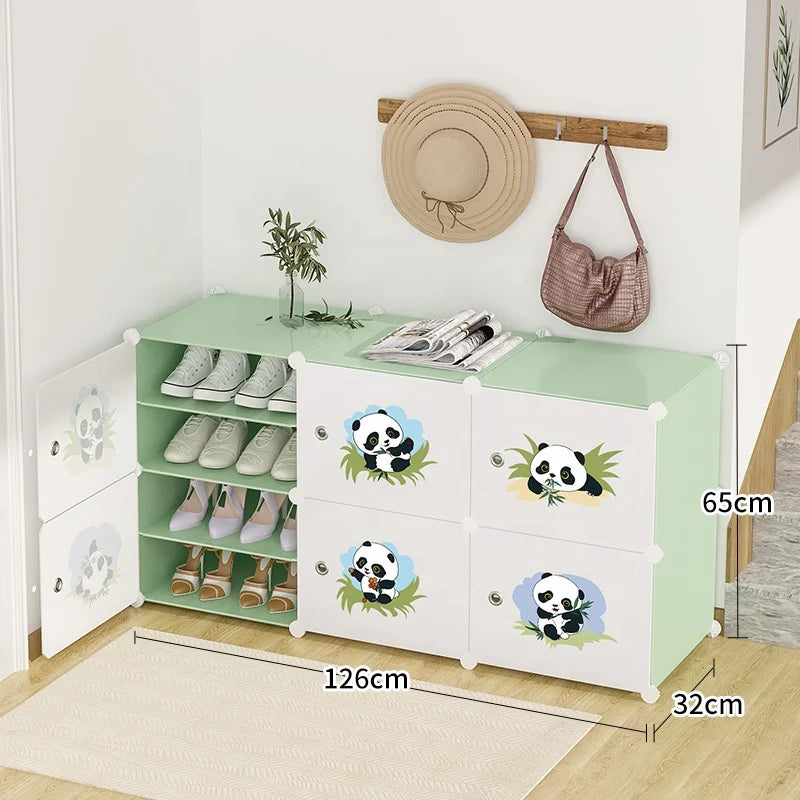 White Plastic Extendable Shoe Rack Ventilation Easy Assembly Modern Design Home Furniture Entry Hotel Living Room Gym Workshop