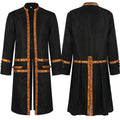 Men's Coat Solid Color Fashion Steampunk Retro Uniform Stand Collar Clothing