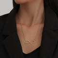 DIY Custom Engraved Name Pendant Non-Tarnish Infinity Stainless Steel Necklaces Gold Plated Link Chain Fashionable for Parties