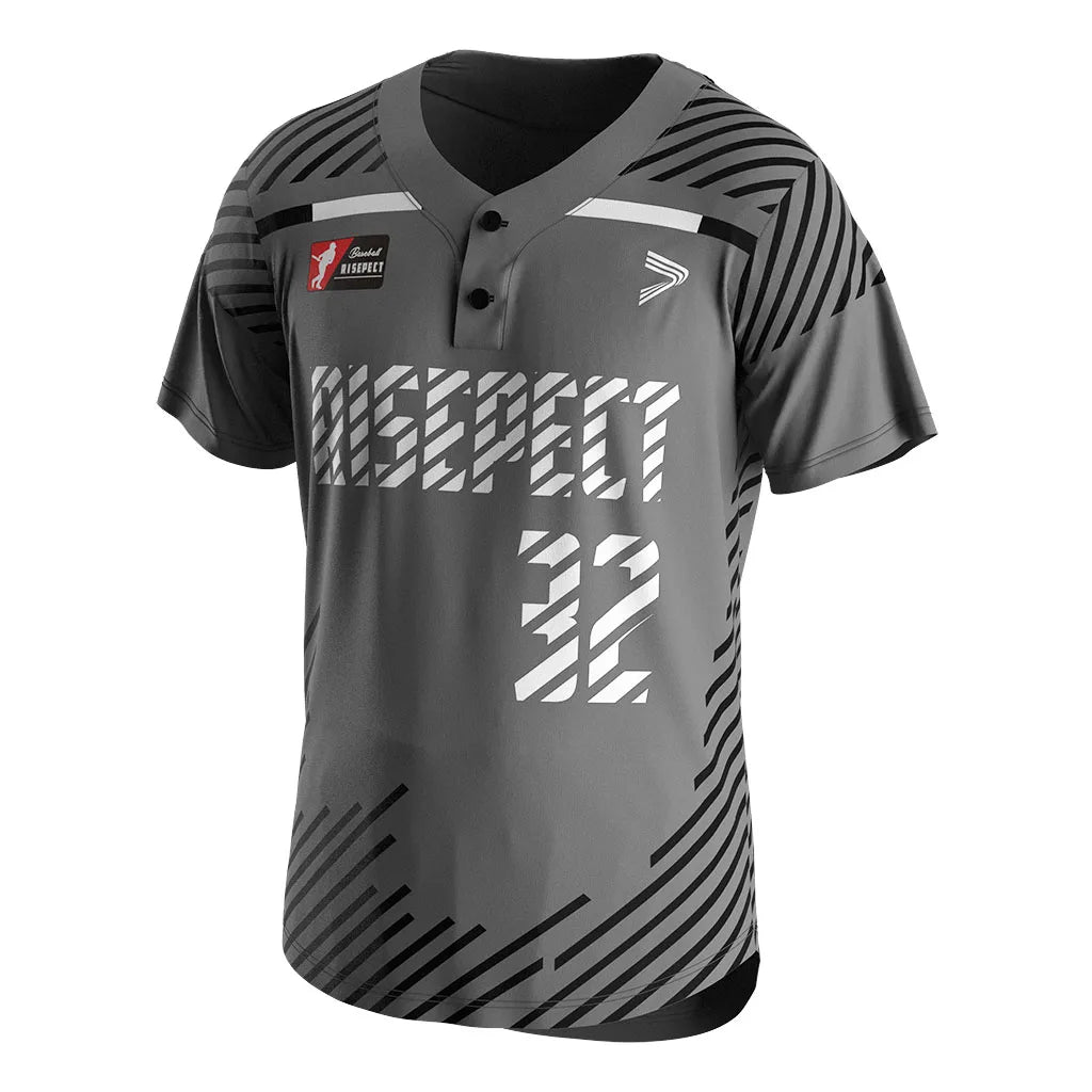Good Quality Men Sublimation Japan Baseball Colorful T-shirts Sewing Pattern Button Down Baseball Jersey Short Sleeve Shirt