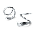 Fashion Fine 925 Sterling Silver Earrings INS Cute Snake Gold Plated Hoop Huggies Earring Jewelry for Women
