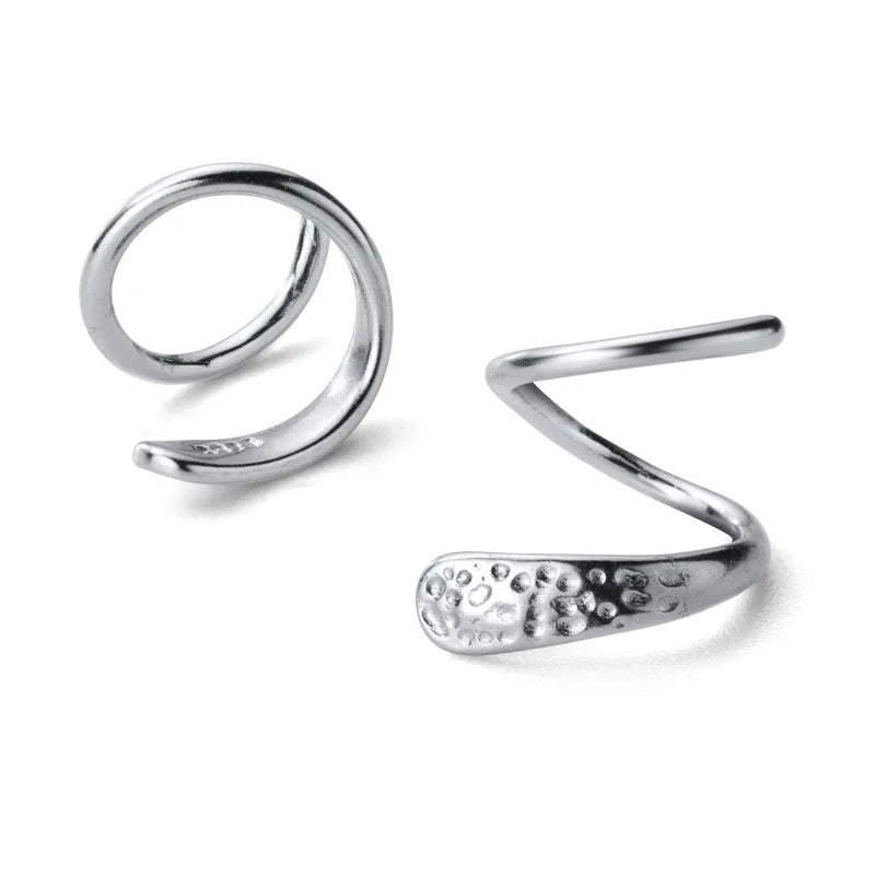 Fashion Fine 925 Sterling Silver Earrings INS Cute Snake Gold Plated Hoop Huggies Earring Jewelry for Women