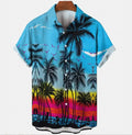 Summer Casual Shirts Men's Oversized Beach Shirt Short Sleeve Coconut Tree 3D Print Hawaiian Tops Men's Clothing