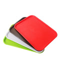 Custom logo Fast Food Plastic Tray Hotel School Restaurant Tableware Rectangle Unbreakable Easy to Clean Dish Plate