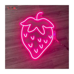 Wionbo Led Illuminated Acrylic Neon Sign Custom logo Wall Mounted Design Logo Letter Fruit Custom Led Neon Light Sign LED Sign