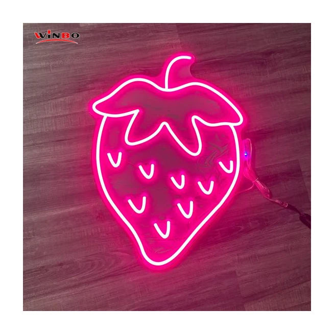 Wionbo Led Illuminated Acrylic Neon Sign Custom logo Wall Mounted Design Logo Letter Fruit Custom Led Neon Light Sign LED Sign