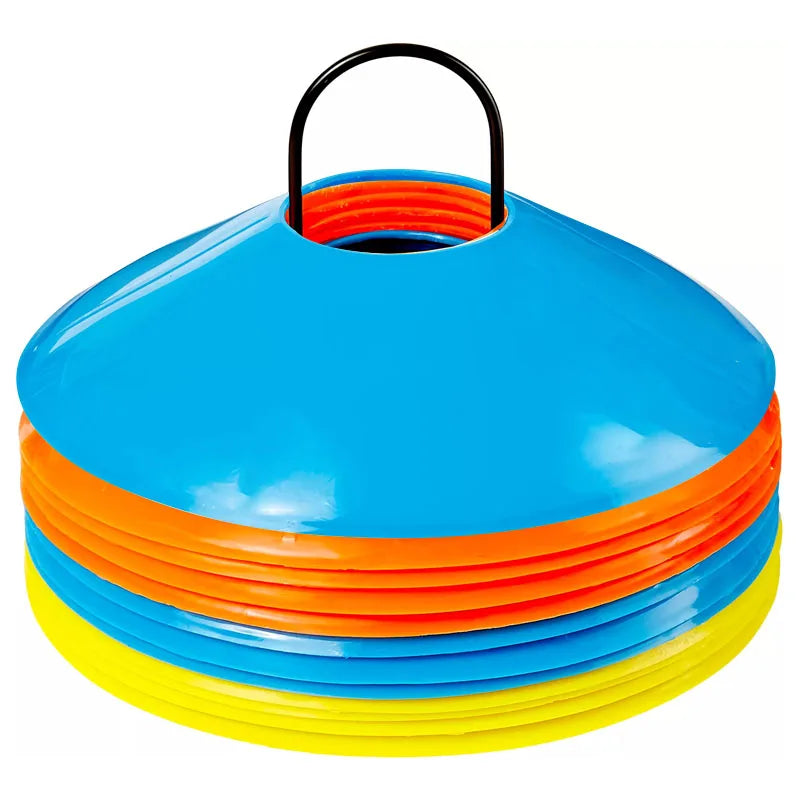 COINUS SPORTS 100% PE 12-Piece Durable & Easy to Carry Training Cones Soccer 2'' Size