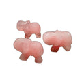 Funny Rose Quartz Crystal Elephant Figurines Hand Carved Animal Figurines in Diy the New