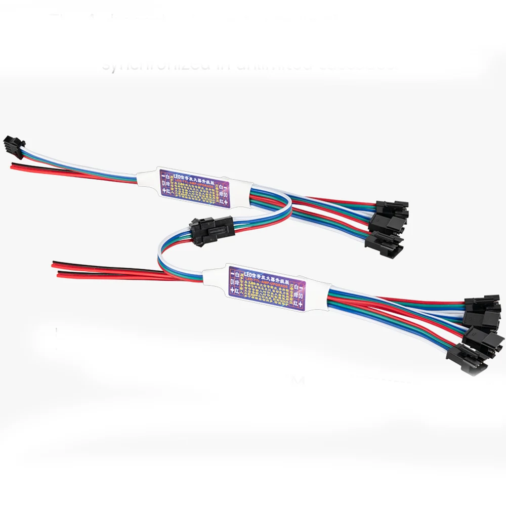 Ws2811 Ws2812b Addressable Strip TTL 4Ports 8Ports 4Pin 3Pin Rgbic Spi Signal Led Amplifier