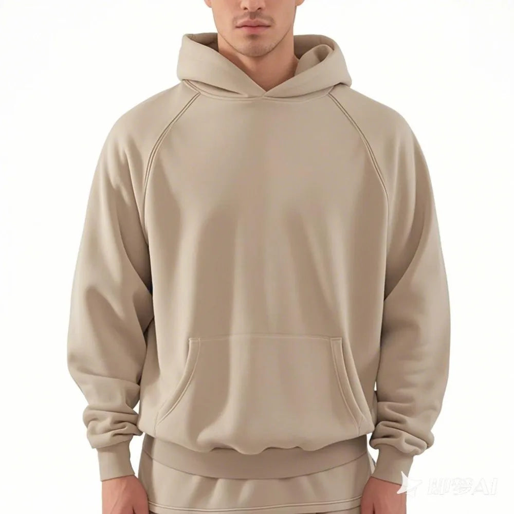 Acid Men's Custom Essentials Pullover Hoodie Heavyweight Oversized Boxy Sweatshirt 3D Embroidery No String Plain Hoodies for Men