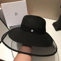2020 Summer Hepburn Style Straw Hat Vacation Beach Hat