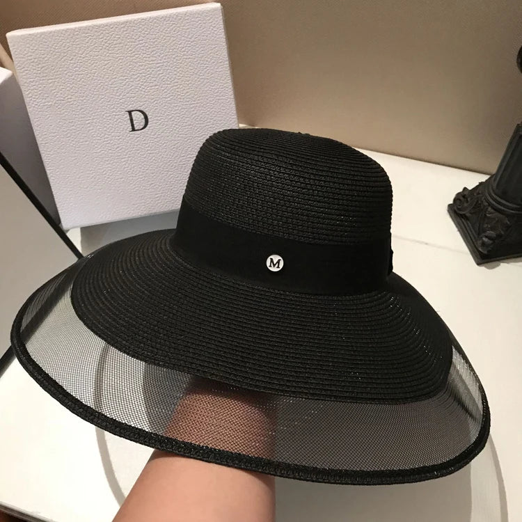 2020 Summer Hepburn Style Straw Hat Vacation Beach Hat