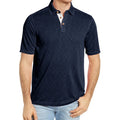 S-XXL European and American Men's Short Sleeved Casual Shirt Men's Polo Neck T-shirt Colored Cotton Top