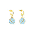 Trendy 925 Silver Jewelry Enamel Oil Drop Multicolor Saturn Stud Earrings Silver Jewelry Fine Jewelry